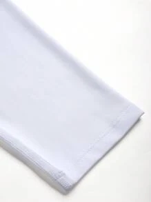 Manfinity Sport Corelite Men Striped Crew Neck Raglan Long Sleeve Sports T-Shirt  Long Sleeve Shirt Boyfriend Style Men, Muscle Fit Activewear Fitness Sports - White - View 4