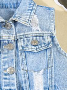 SHEIN 年轻女孩个性化百搭舒适休闲街头时尚柔软牛仔夹克，夏季薄款