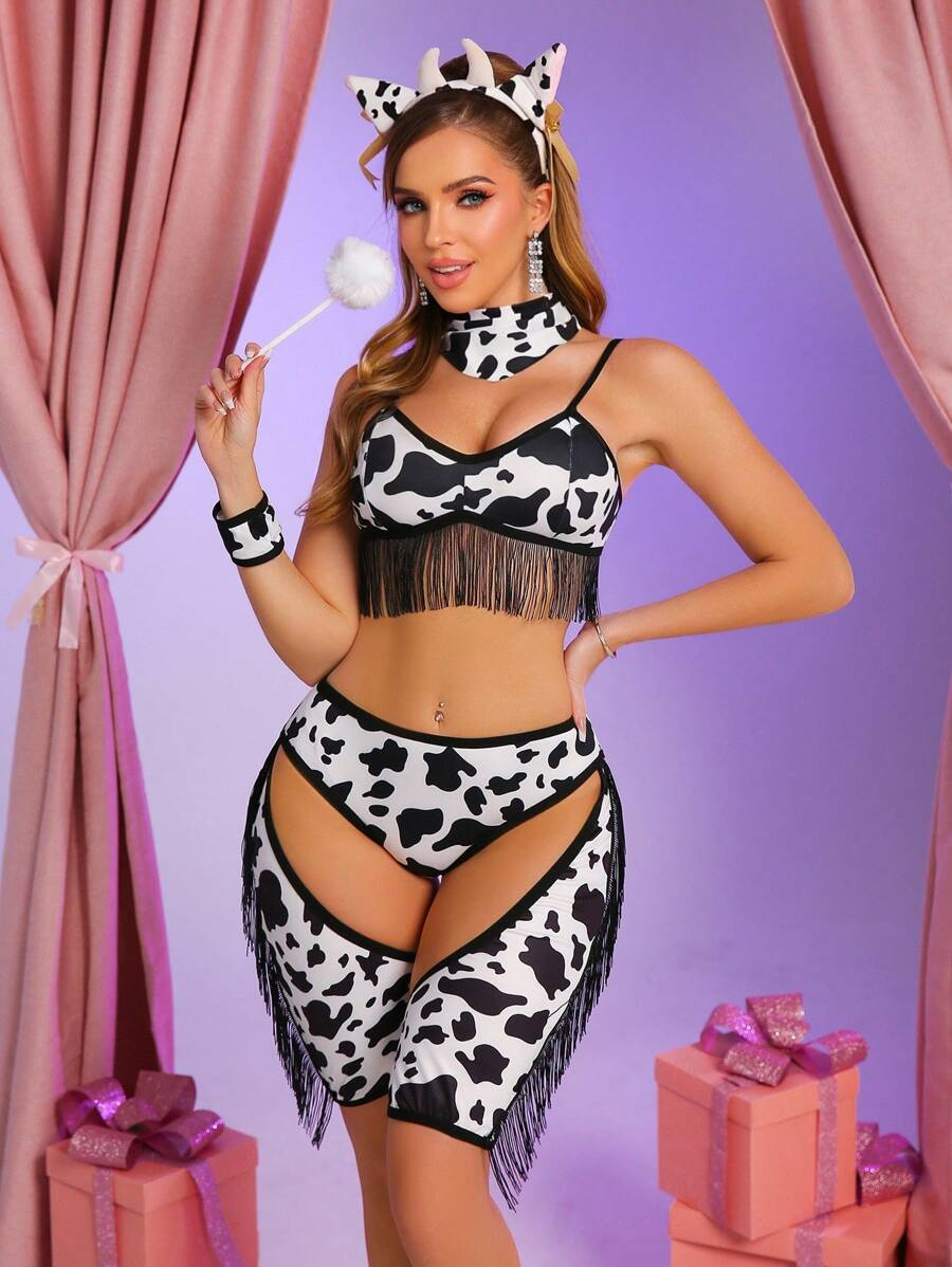 女士两件套简约无袖细肩带上衣，流苏下摆，下装