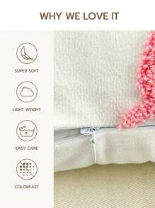 1 pièce, Taie d'oreiller, Artisanat de broderie en forme de nœud, 100% Polyester, Fermeture éclair, Sans rembourrage, Convient pour la décoration du salon, de la chambre à coucher et de la salle à manger