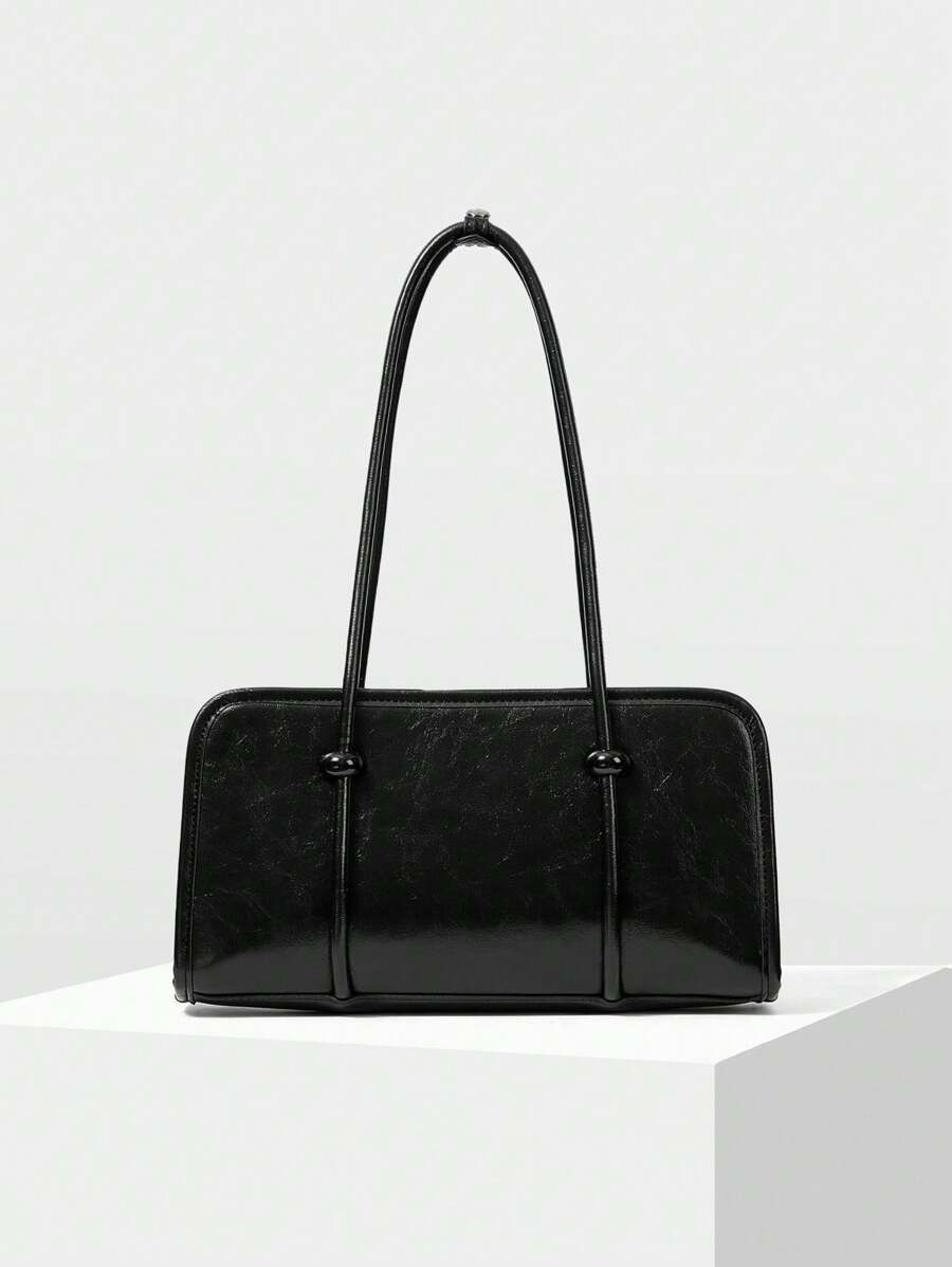 MOTF PREMIUM WOMEN'S FASHIONABLE MINIMALIST COMMUTER SHOULDER BAG - Black - View 1