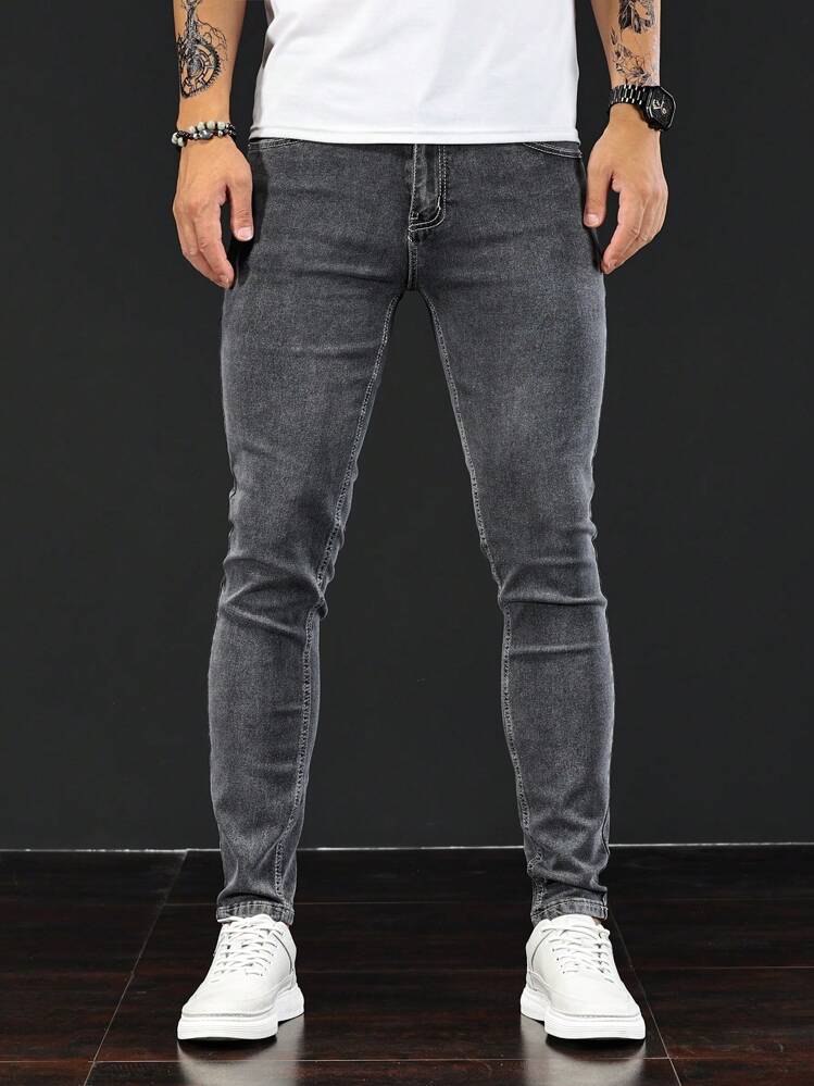 QuarKem Men Solid Skinny Jeans | SHEIN USA