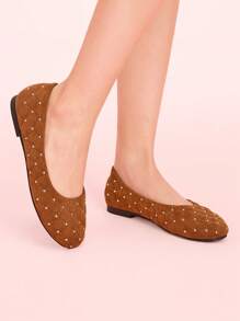 CUCCOO DOLLMOD Fashionable Versatile Simple Casual Flat Shoes Valentine's Day - Brown - View 3