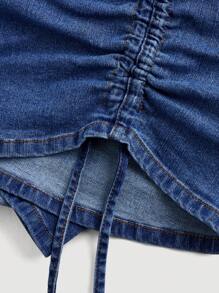 SHEIN MOD Plus Size Blue Denim Skinny Shorts, Casual & Stretchy Summer,Vacation Woman,Easter,Spring,Western,Office For Women,Rave,Baby Shower ,Cottagecore,Country Women,Old Money Style Women,Going Out,Festival,Rodeo,Airport