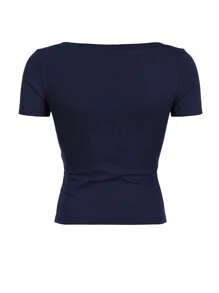 INAWLY Women's Spring/Summer Button-Front Letter Print Long Sleeve Slim Fit T-Shirt Graphic Tees Women Tops For Spring Outfit