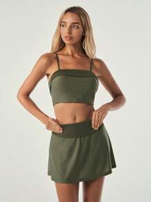 Hanevo Women's Pink Casual Fashionable Numeric 23 Print T-Shirt Sportwear For Daily Wear - Army Green - View 4