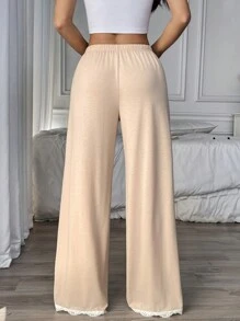 SHEIN Unity 女士纯色前系腰简约设计休闲裤，日常穿着