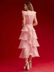 MOTF PREMIUM ROBE AVEC GARNITURE VOLANTÉE EN ORGANZA