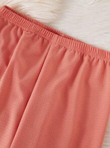 Tween Girls Pajama Set, Burgundy Cherry Embroidered Comfortable Loose Fit Long Sleeve And Long Pants, 2 Pieces Loungewear