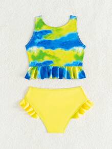 SHEIN Young Girl Spaghetti Strap Bikini Top