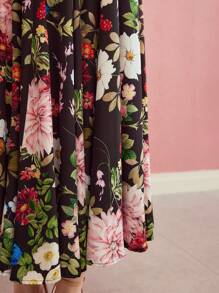 MOTF PREMIUM 花卉印花垂坠吊带连衣裙