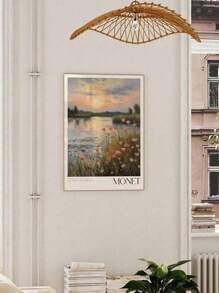 SHEIN Áp phích Claude Monet - Nghệ thuật treo tường hiện đại giữa thế kỷ để trang trí phòng thẩm mỹ _ Tranh in Monet làm quà tặng cho bạn thân _ Áp phích triển lãm Monet _ Bộ 1 _ Áp phích vải _ Trang trí tường vải cho nhà, phòng khách - Nhiều màu - Xem 9