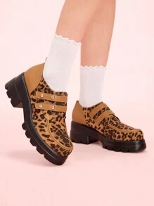 CUCCOO DOLLMOD Zapatos planos con tira y hebilla, de estilo minimalista elegante, con puntera redonda, suela gruesa, material de tela bordada, decoración de cristal, para uso diario y banquetes, color negro - Negro - Ver 3