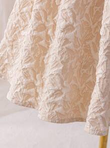 SHEIN Leap Crew Tween Girl Jacquard Camisole Top & Skirt 2 Pieces Set - Apricot - View 7