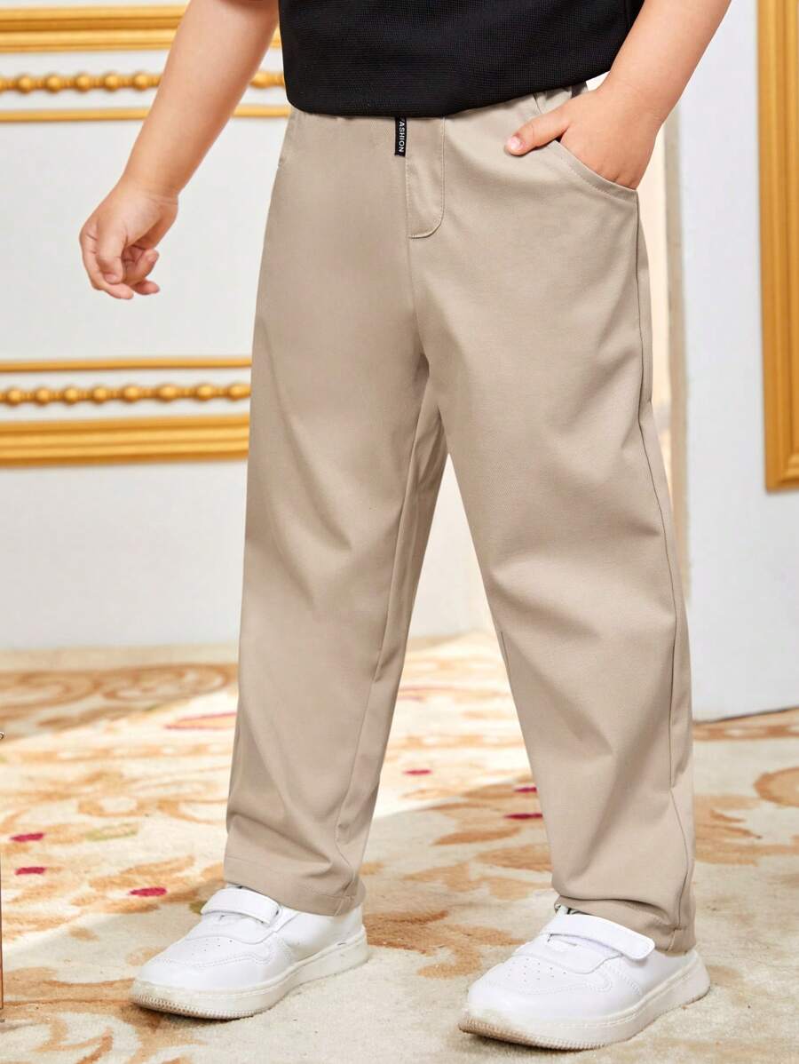 Tween Boys Solid Color Casual Woven Pants