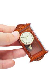 SHEIN 1 件娃娃屋微型复古罗马钟 1:12 比例迷你木制和金属家具玩具客厅书房装饰（部分随机） - 銅色 - 查看 8