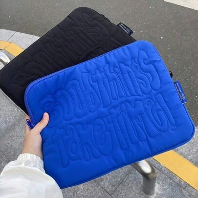 11インチ/13インチ/15インチ ブラック ブルー シンプルノートパソコンバッグ タブレット ストレージバッグ 落下防止 衝撃吸収 誕生日ギフト 学校 オフィス 通勤 入学準備に最適