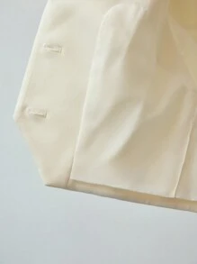 MOTF STUDIO CONTRAST LACE BUTTON UP WAISTCOAT - Apricot - View 7