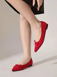 CUCCOO CHICEST 时尚派对尖头高跟鞋，简约休闲日常穿着 - 紅色 - 查看 2