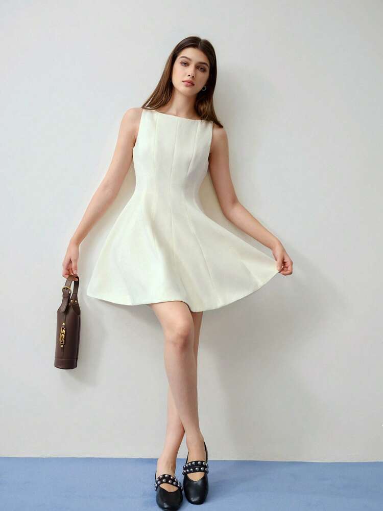 MOTF STUDIO METAL DECOR FITTED WAIST DRESS,VALENTINE'S DAY OUTFIT,SPRING/SUMMER