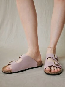 Solecia 女士圆头厚底休闲舒适系带一脚蹬穆勒鞋