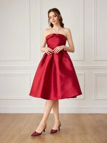 CUCCOO CHICEST 女士红色尖头时尚水钻装饰高跟鞋