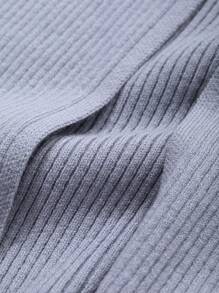 DAZY Top de punto sin mangas con diseño dividido para mujeres - Gris - Ver 7
