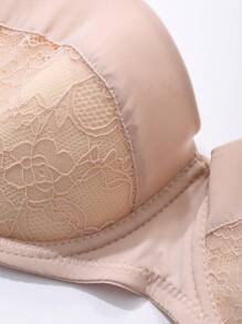 DAZY 1pc Women's Solid Color Camisole Bra With Spaghetti Strap, Lifting & Shaping Lingerie For Women - Khaki - View 9