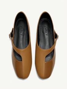 CUCCOO CHICEST 圆头双色拼接柔软芭蕾平底鞋，女式一脚蹬舒适休闲便鞋