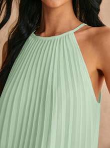 Poéselle 女士纯色无袖休闲宽松衬衫，日常穿着