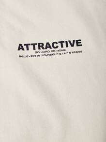 SHEIN 2pcs Boys Simple Pattern Short Sleeve T-Shirt & Shorts Set, Casual Versatile Summer New Arrival - Apricot - View 6