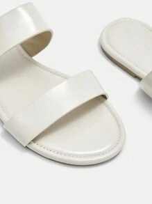 CUCCOO CURVES Dép sandal đi biển Bohemian bản rộng đế bằng cho nữ, Dép quai kép đeo hàng ngày - Màu be - Xem 7