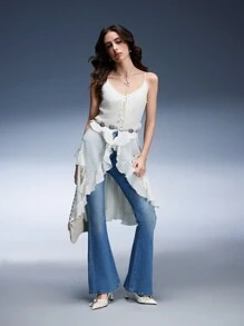 CUCCOO GRLICON Ivory High Heel Shoes Women Stilettos Pointed Toe Slip-On Pumps Metallic Single Ankle Strap Closed Toe Shoes Spring Shoes Spring Break Easter Prom Heels - White - View 9