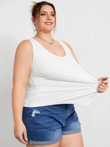 SHEIN CURVE+ CURVE PLUS /Ngày Valentine/Bộ nhiều áo camisole dành cho nữ cỡ lớn, đa năng, phù hợp với mọi dịp. - Nhiều màu - Xem 5