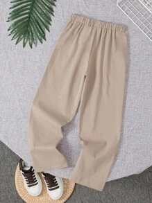 Tween Boys Solid Color Casual Woven Pants