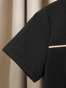 Bubblio 男童休闲字母印花宽松短袖T恤大口袋裤子两件套，适合春夏秋季 - 彩色 - 查看 7