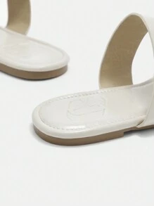 CUCCOO CURVES Dép sandal đi biển Bohemian bản rộng đế bằng cho nữ, Dép quai kép đeo hàng ngày - Màu be - Xem 6