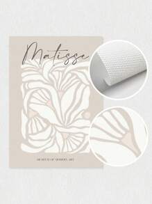 Conjunto de 3 impresiones de arte de pared de lienzo estilo bohemio neutral de Matisse - Impresión beige de Matisse, impresión gris beige salvia de Matisse, póster minimalista de Matisse - Arte floral para la pared, regalos artísticos para el dormitorio, sala de estar y pasillo - Arte de pared, decoración de pared, decoración de invierno, decoración de habitación, sin marco
