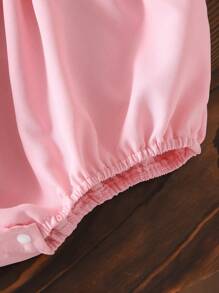 Girls' Summer Light Weight Triangle Bodysuit - Pink - View 4