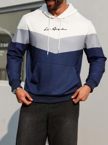 Manfinity Homme 大码男士休闲连帽运动衫，简约时尚，适合日常穿着 - 彩色 - 查看 6