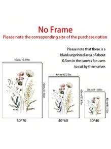 3 套水彩海报、花卉设计画、植物插图艺术版画、自然风格艺术帆布印刷壁画、优雅花卉画、柔和粉彩色系家居装饰、墙壁艺术、房间美学、海报、理想礼物，适用于客厅、卧室、浴室、办公室、咖啡厅 - 彩色 - 查看 3