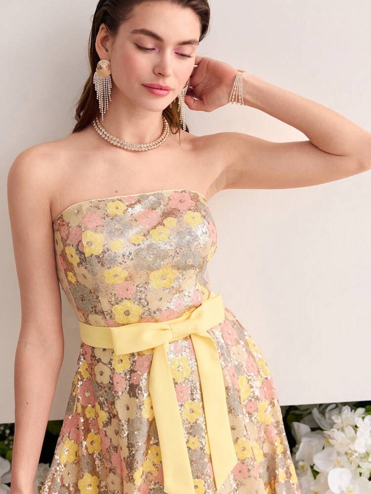 MOTF Soiréza SEQUIN BANDEAU LONG A-LINE FORMAL GOWN