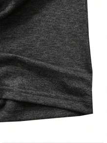 SHEIN LUNE T-shirt imprimé du drapeau américain à manches longues, t-shirt graphique casual pour femmes, Top de tenue de printemps - Gris foncé - Voir 4