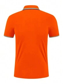 Men's Solid Color Polo Shirt, Short Sleeve, Casual & Fashion For Everyday Wear