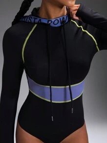 Powerista Fashionable Sport Long Sleeve Jumpsuit, For Boxing,Daily Fitness & Casual Everyday Wear - Black - View 5