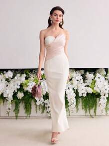 MOTF Soiréza COLORBLOCK BIAS CUT TUBE DRESS - Multicolor - View 6