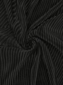 SHEIN Maternity Shorts With Elastic Waist And Bow Decoration - Black - View 7