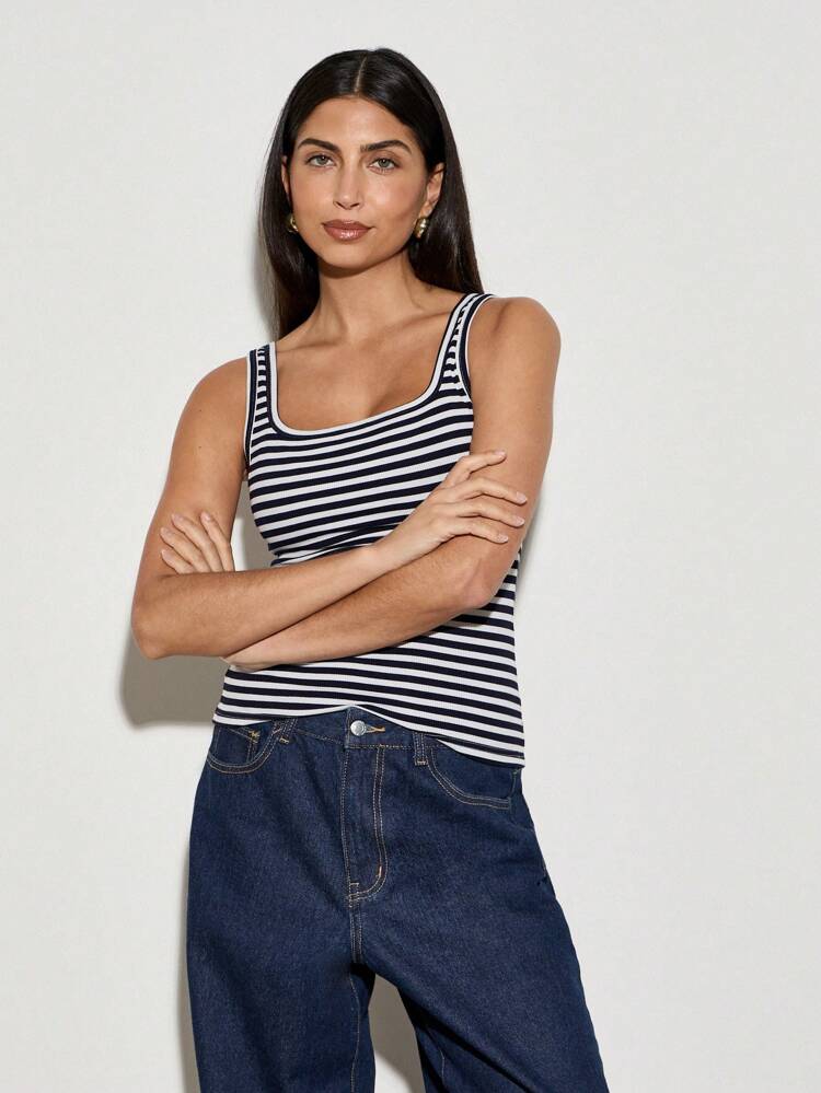 3-Pack Essential Ribbed Knit Tank Cami