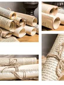 1 pieza Papel de pergamino vintage aleatorio, mejor regalo - Beis - Ver 6