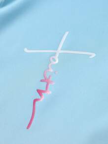 Manfinity Homme 2pcs/Set Men's Ombre Design Short Sleeve Shirt Set - Multicolor - View 3